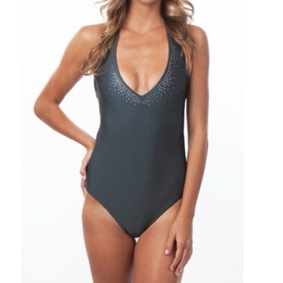 Bellissima Sardinia One Piece Swimsuit crystal/rhinestone embellishment Size M - Picture 1 of 10